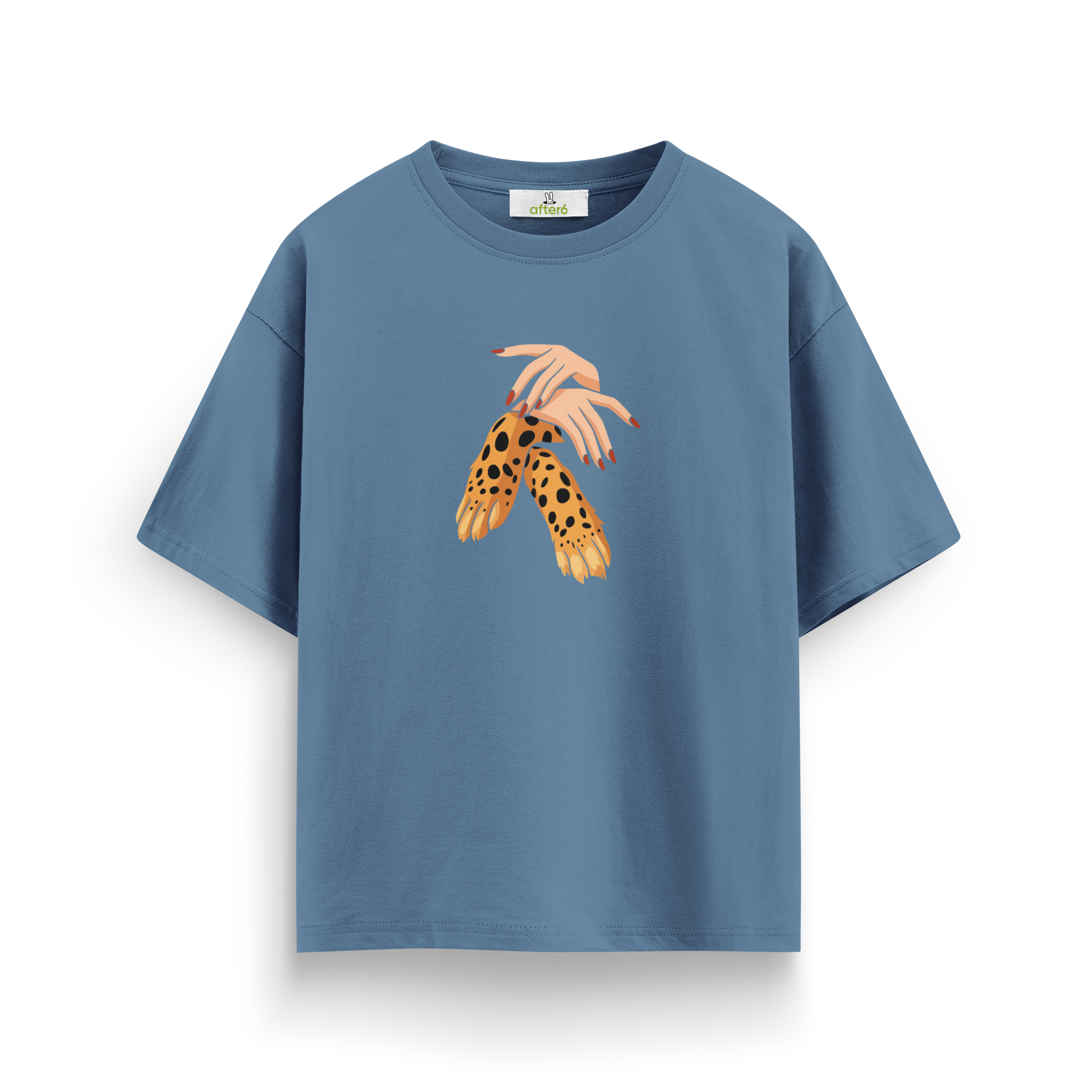 Woman and Leopard - Oversize T-Shirt