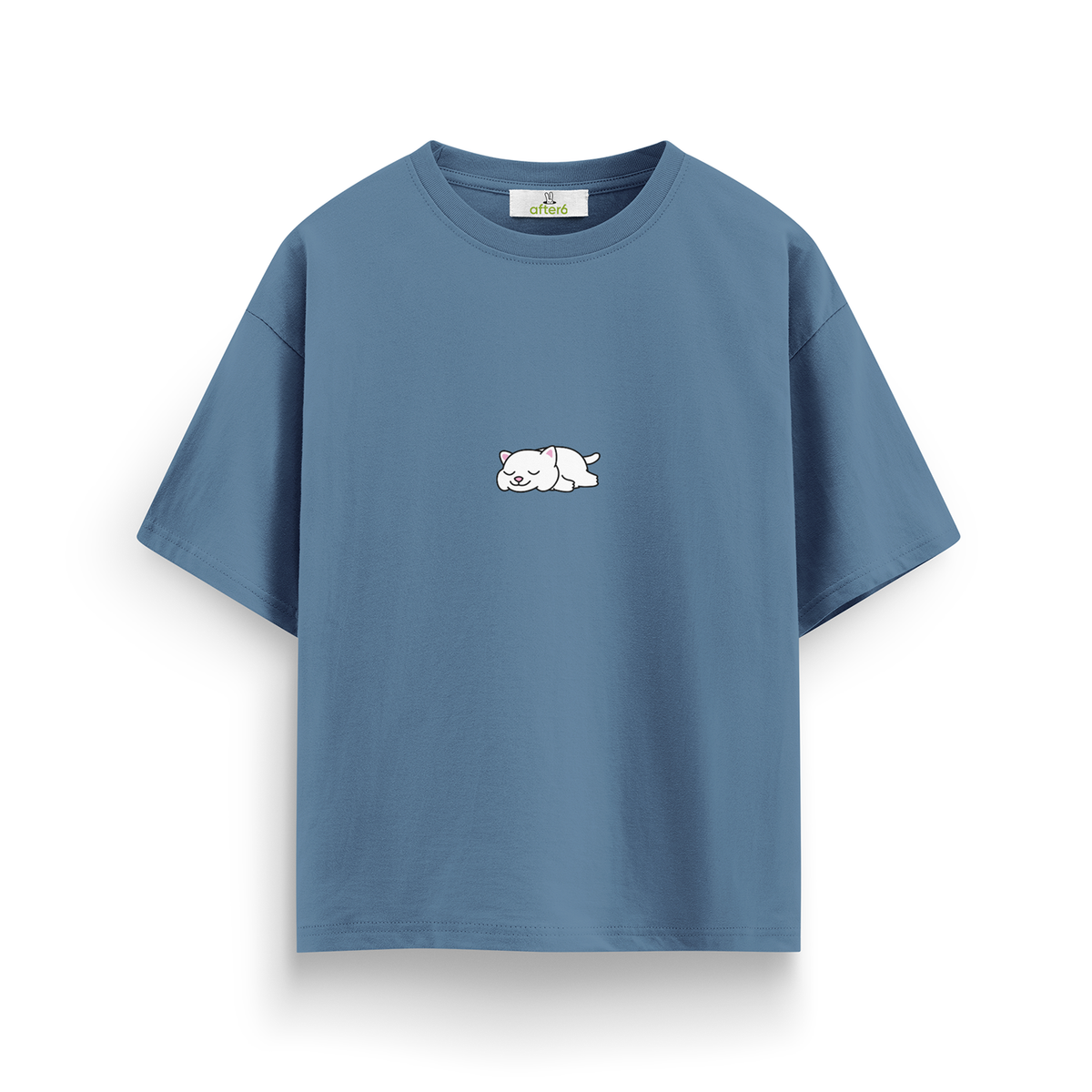 Lazy White Cat - Oversize T-Shirt
