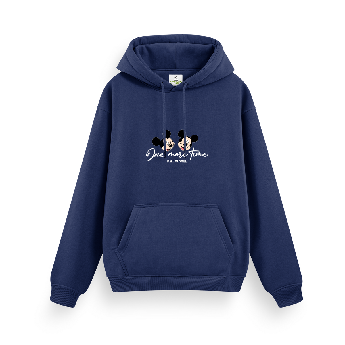 One More Time Regular Hoodie Lacivert, ön baskı – After6