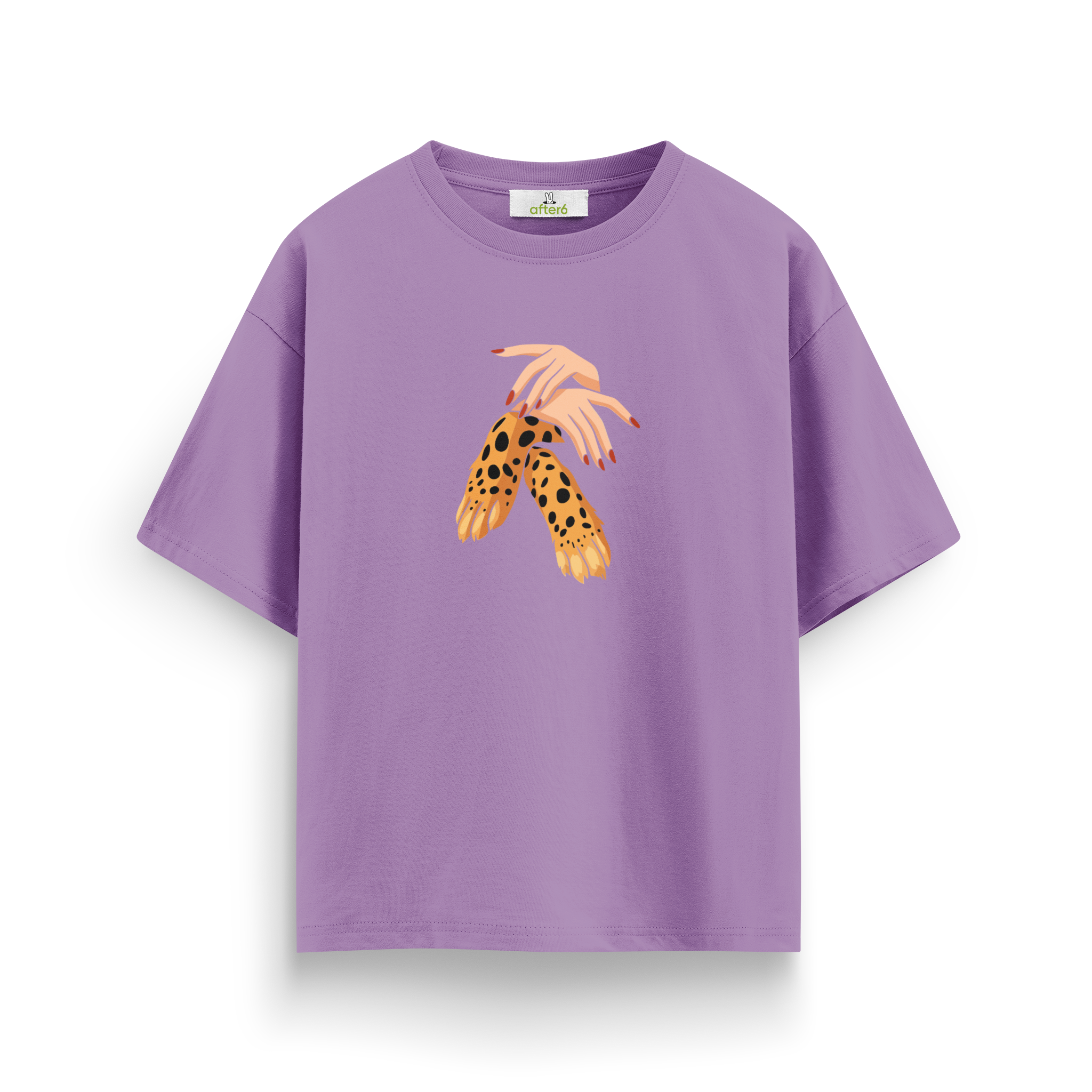 Woman and Leopard - Oversize T-Shirt