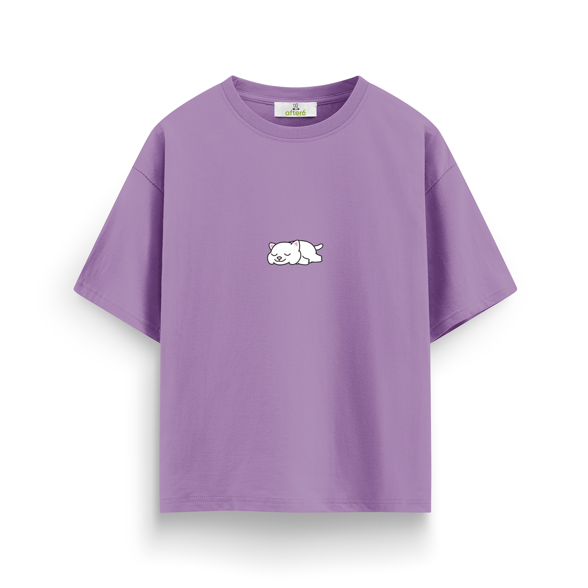 Lazy White Cat - Oversize T-Shirt