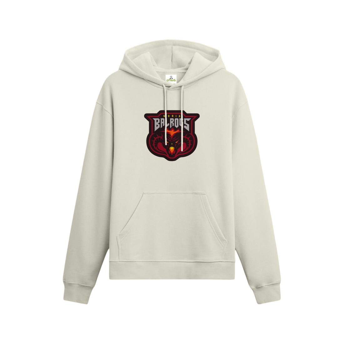Moria Balrogs Oversize Hoodie Ekru, ön baskı – After6