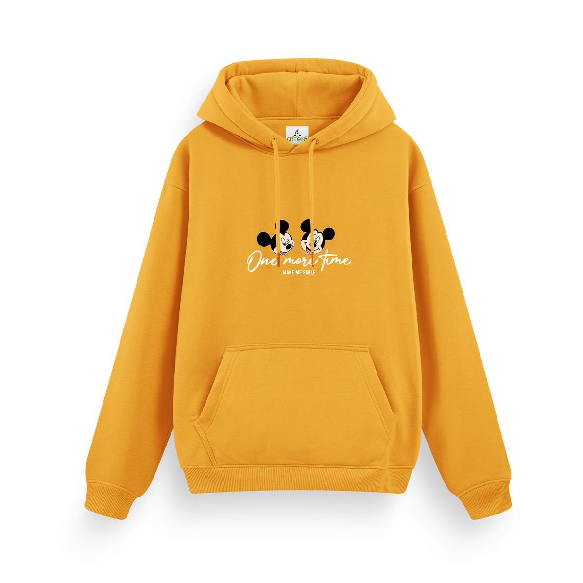 One More Time Regular Hoodie Turuncu, ön baskı – After6