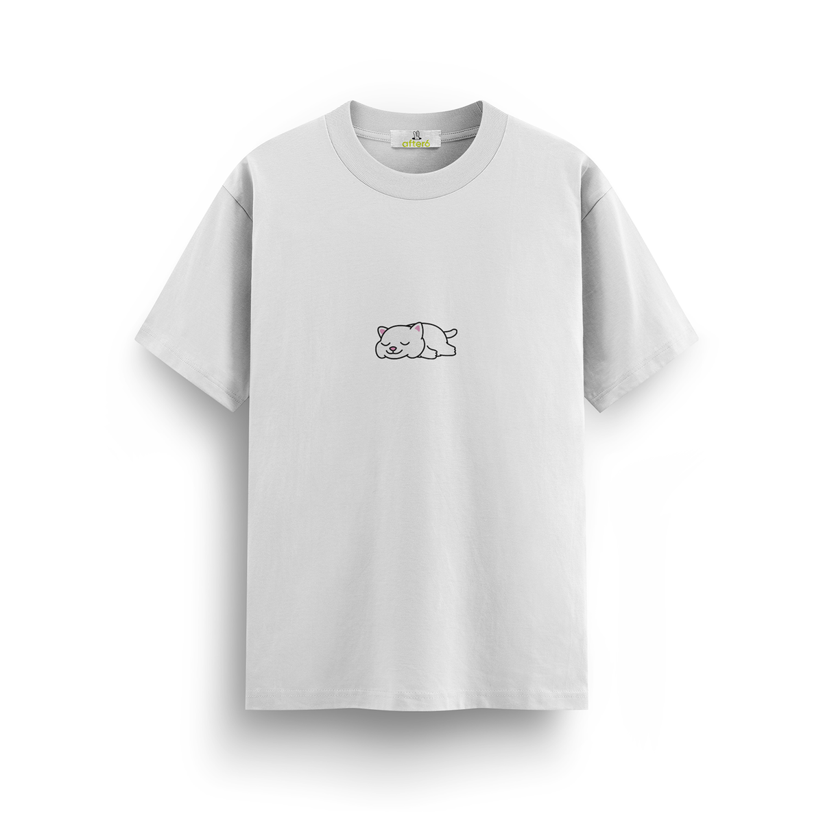 Lazy White Cat - Regular T-shirt