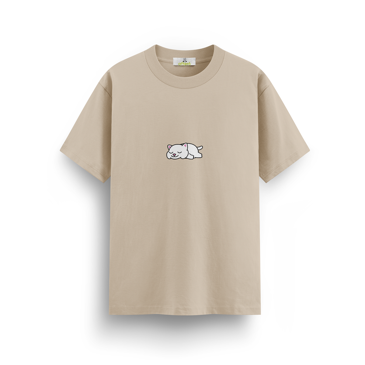 Lazy White Cat - Regular T-shirt
