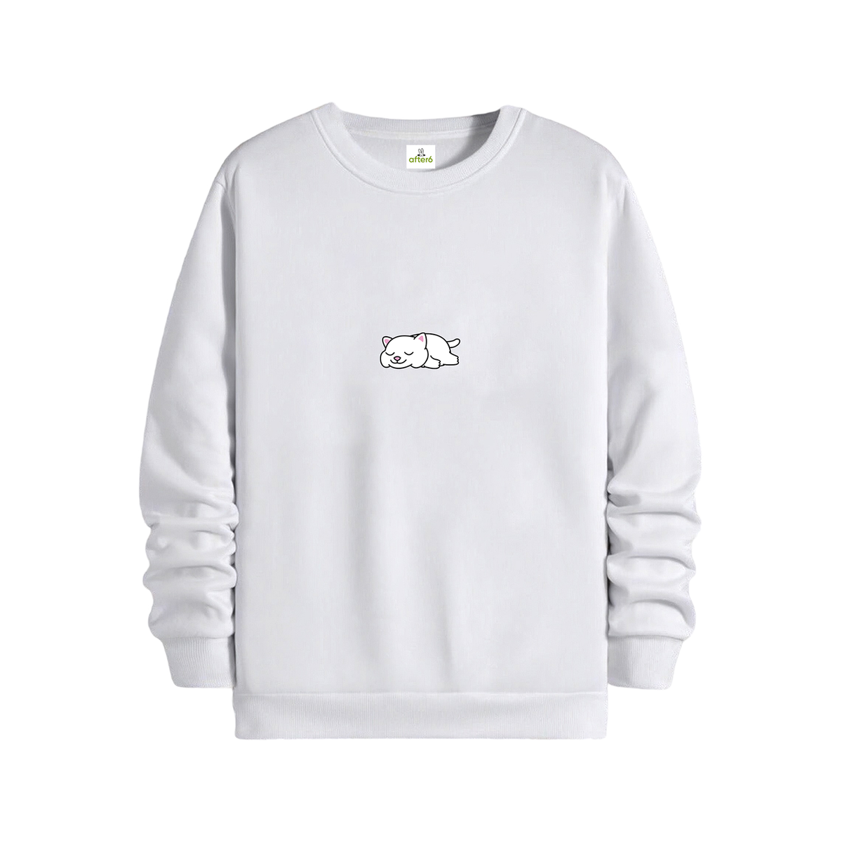 Lazy White Cat - Regular Sweatshirt
