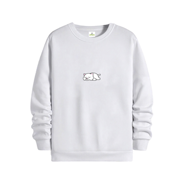 Lazy White Cat - Regular Sweatshirt