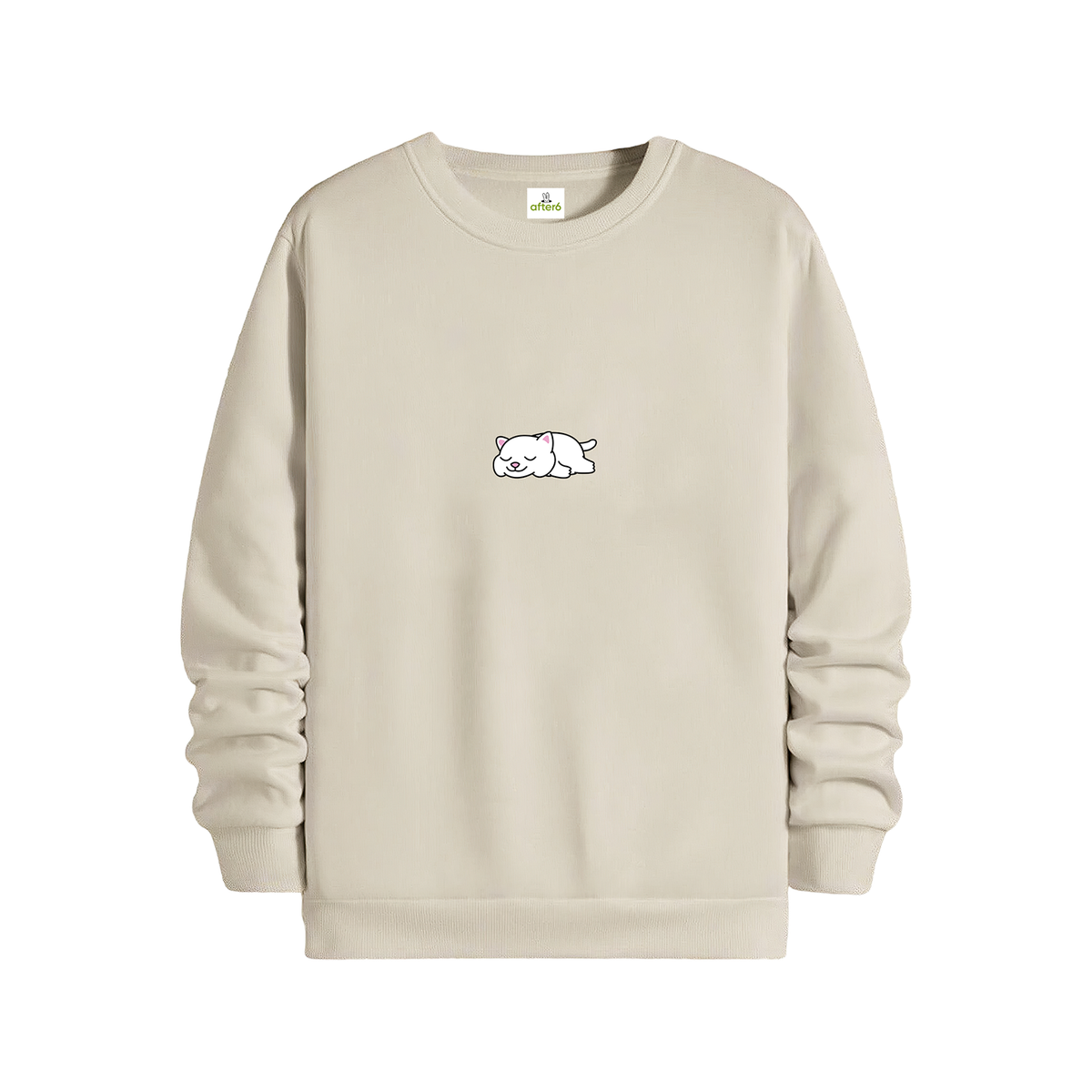 Lazy White Cat - Regular Sweatshirt