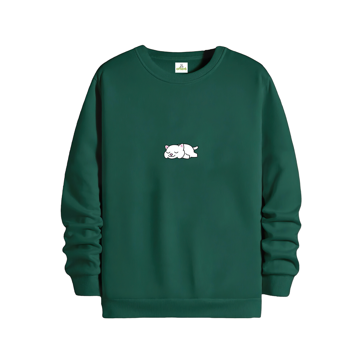 Lazy White Cat - Regular Sweatshirt
