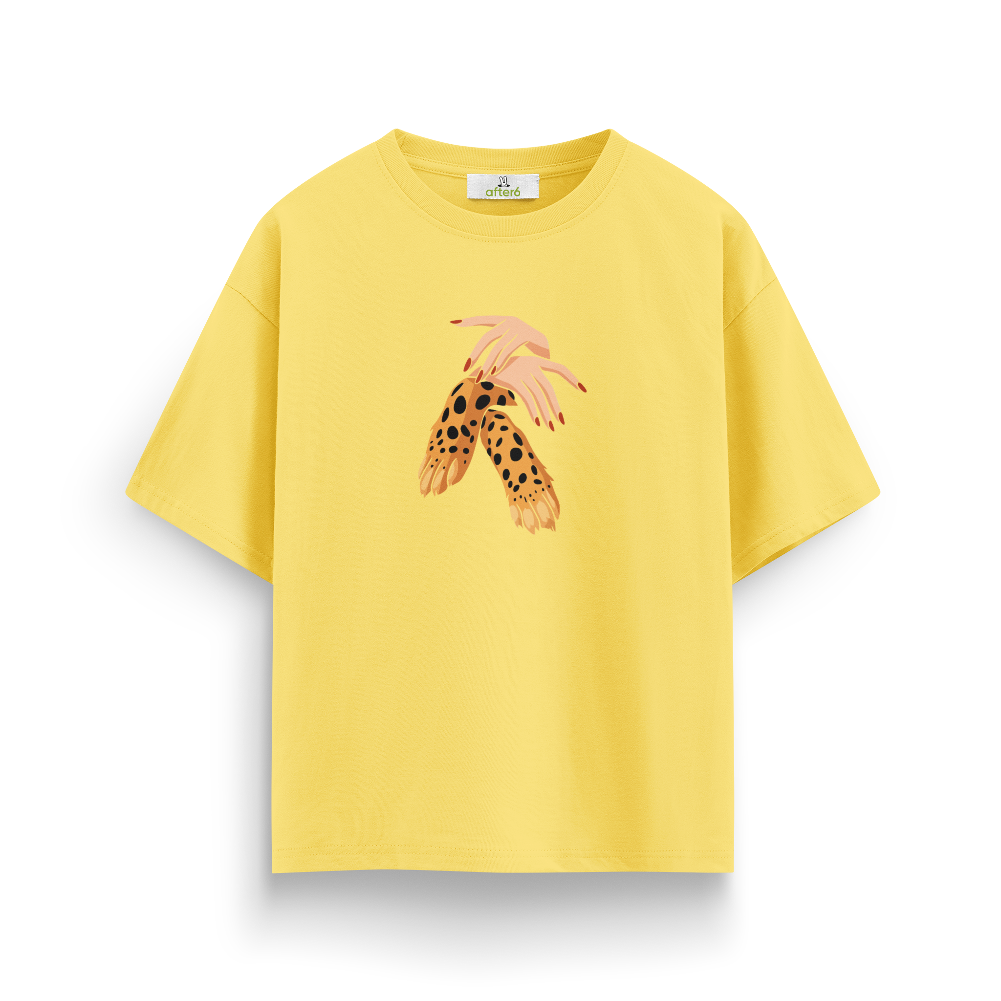 Woman and Leopard - Oversize T-Shirt