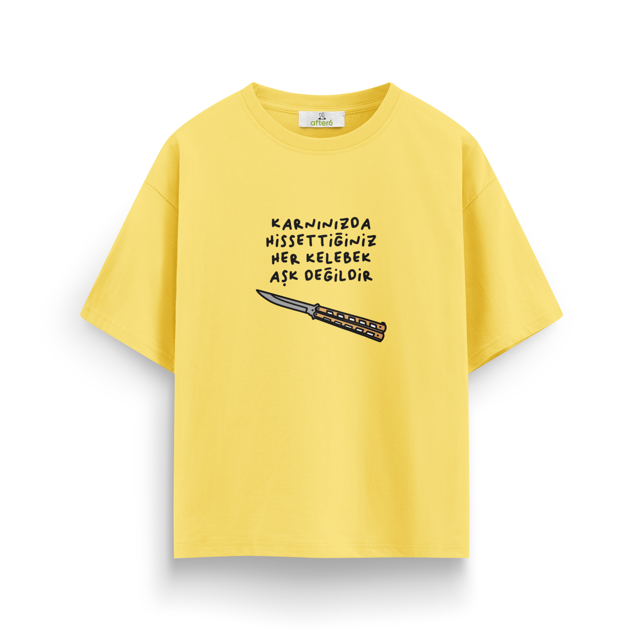 Her Kelebek Aşk Değildir - Oversize T-Shirt