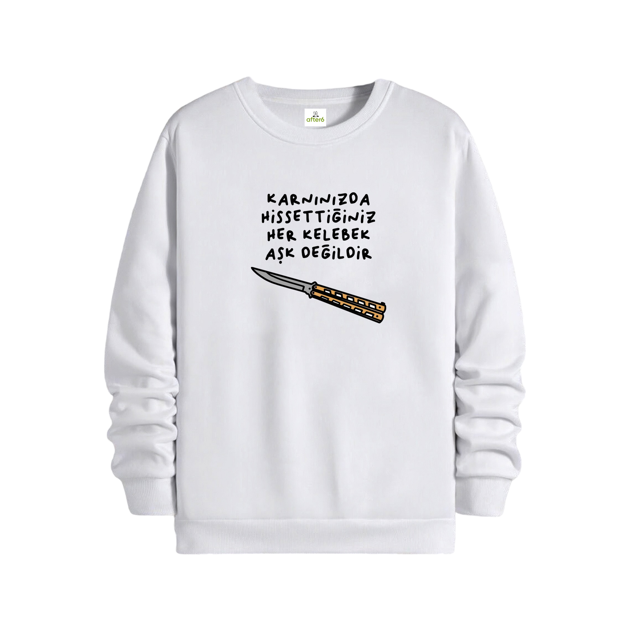 Her Kelebek Aşk Değildir - Regular Sweatshirt