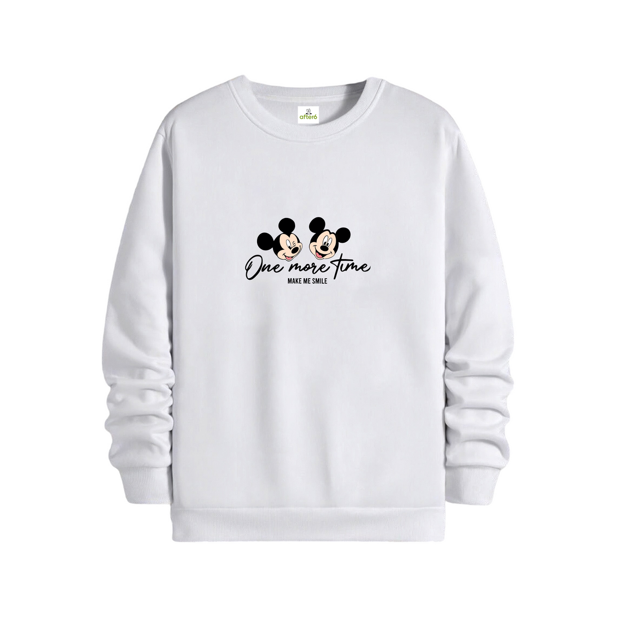 One More Time Regular Sweatshirt Beyaz, ön baskı – After6