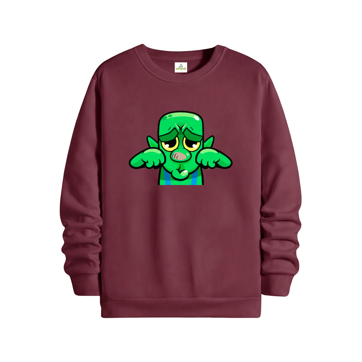 Mimimi Regular Sweatshirt Bordo, ön baskı – After6