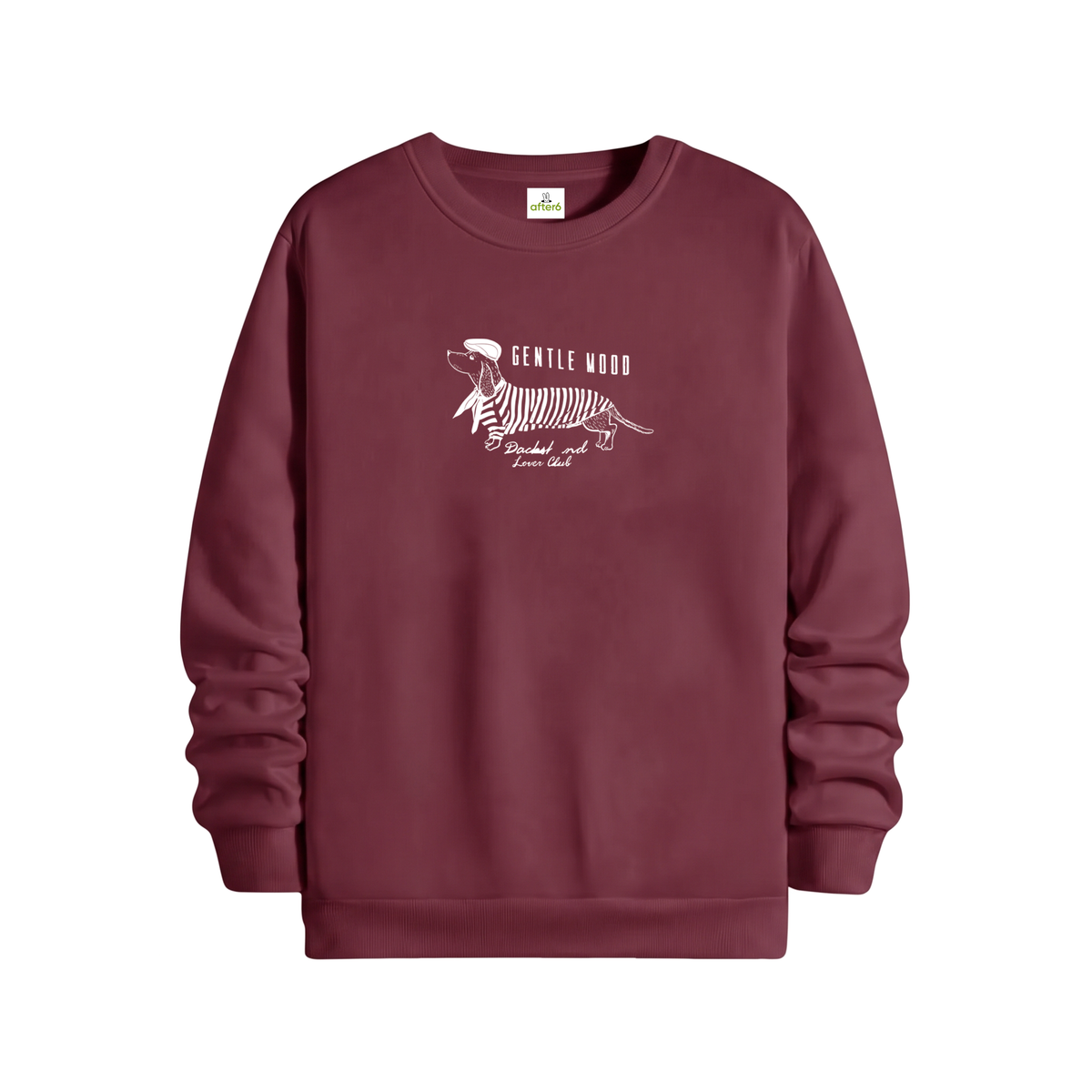 Gentle Mood Regular Sweatshirt Bordo, ön baskı – After6
