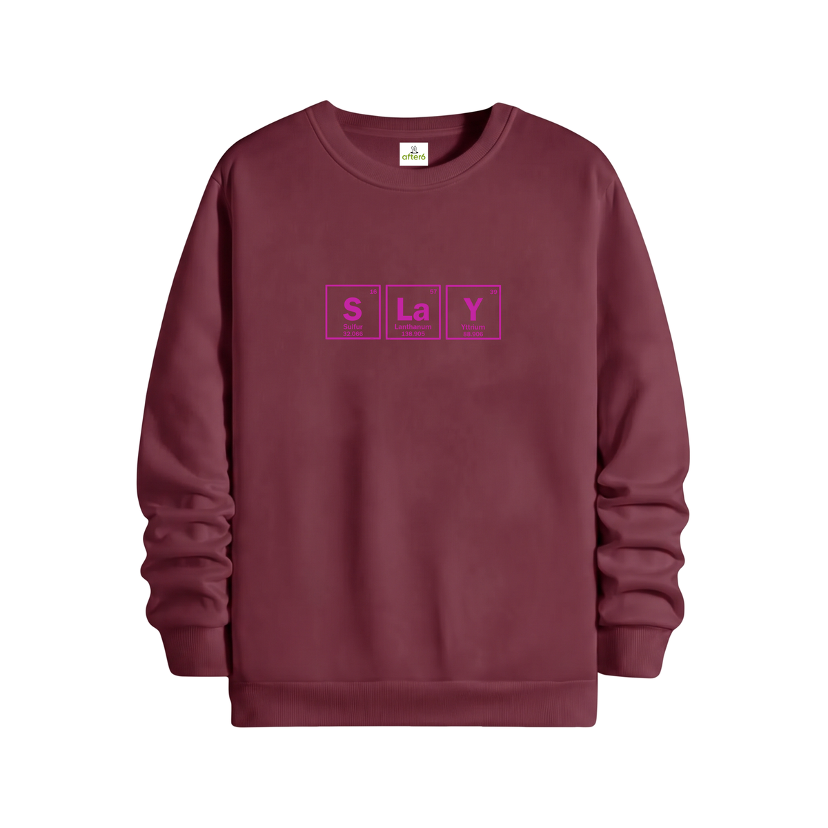 Slay Regular Sweatshirt Bordo, ön baskı – After6
