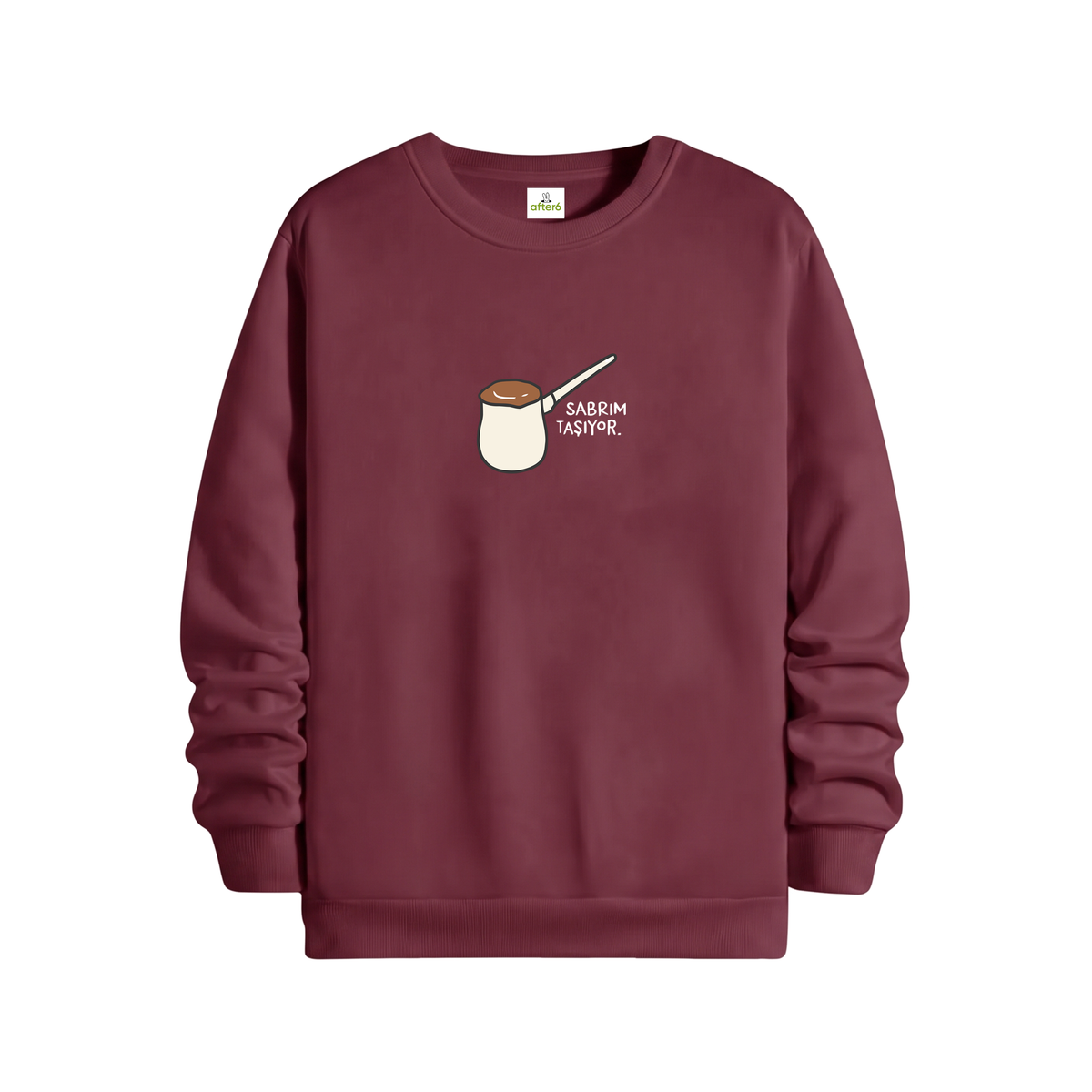 Sabrım taşıyor Regular Sweatshirt Bordo, ön baskı – After6