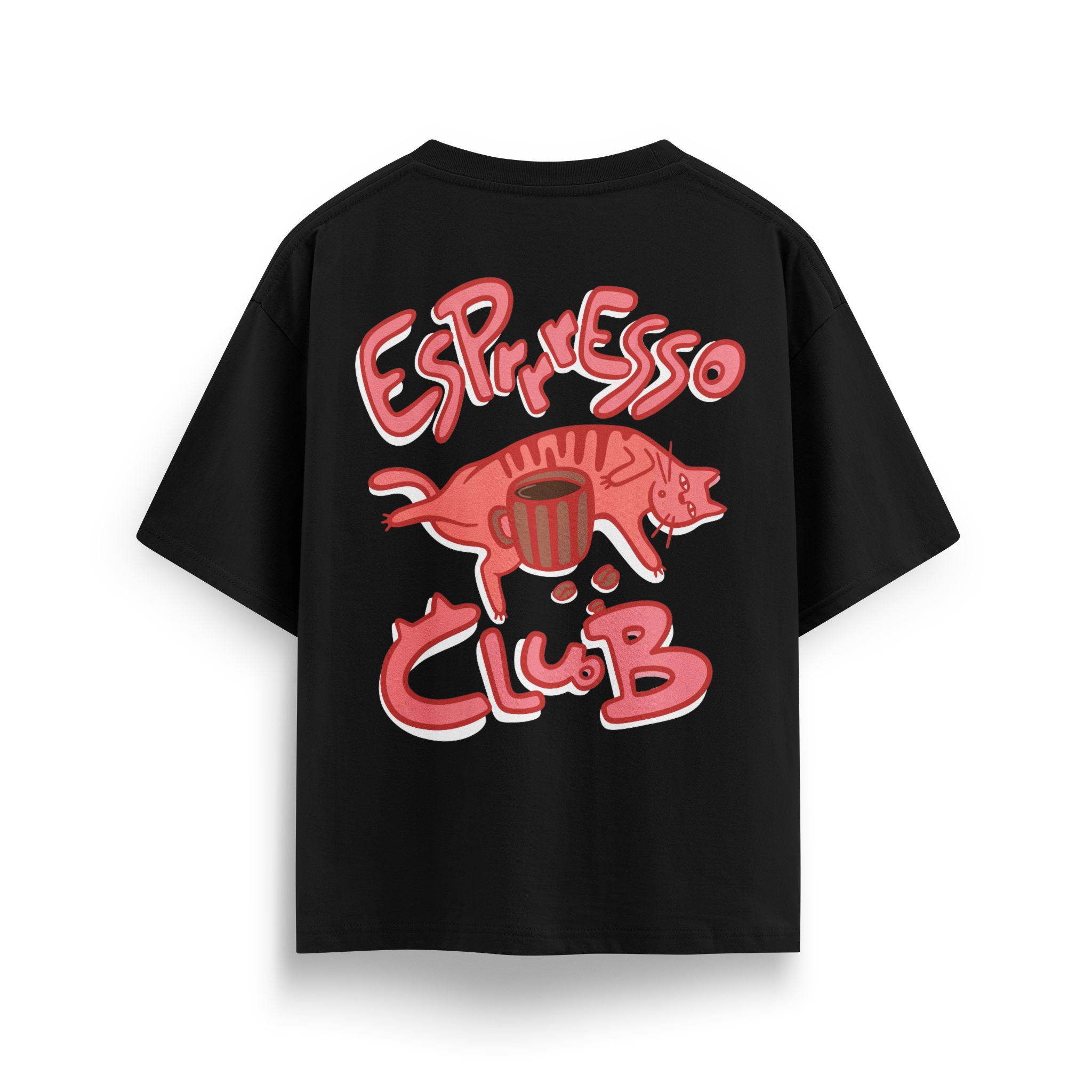 Espresso Cat Club - Oversize T-Shirt