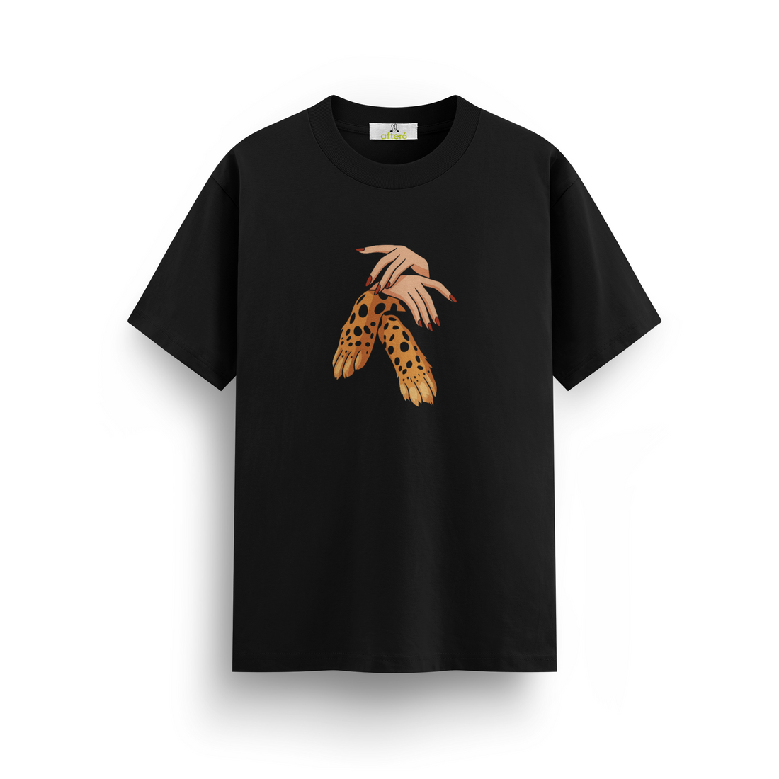 Woman and Leopard - Regular T-shirt