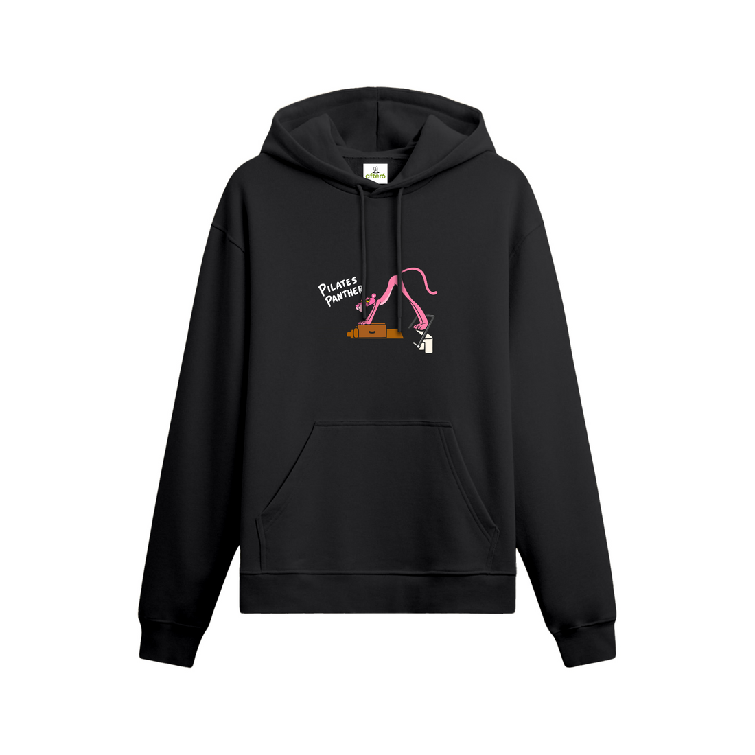 Pilates Panther Oversize Hoodie Ekru, ön baskı – After6