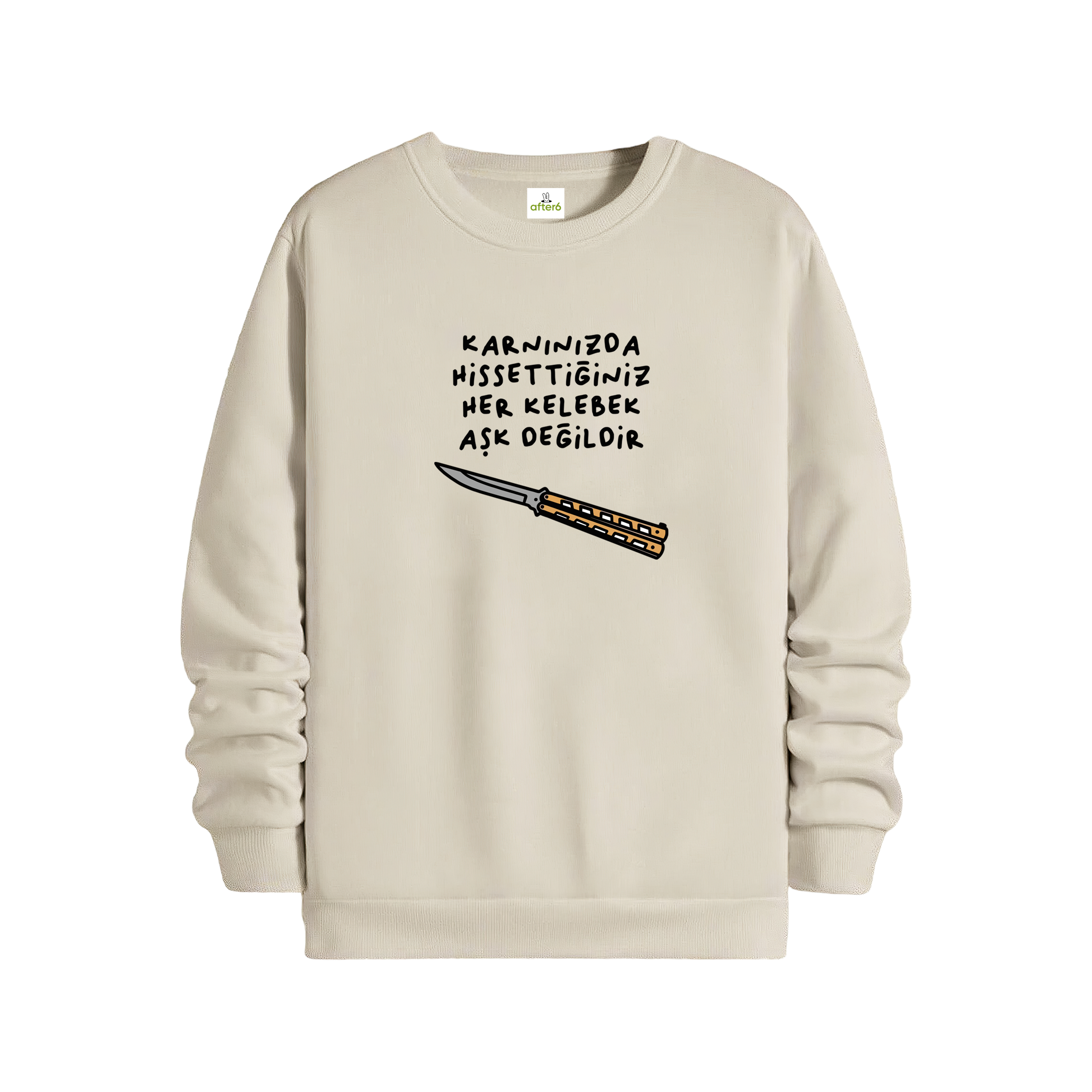 Her Kelebek Aşk Değildir - Regular Sweatshirt