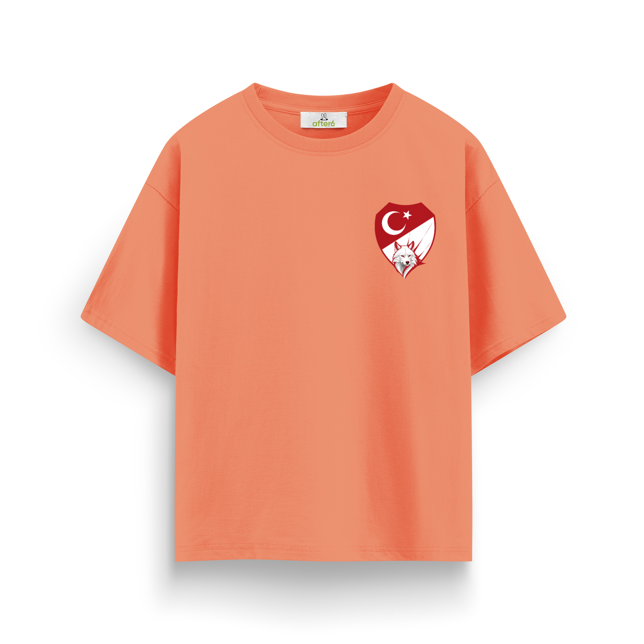 Kırmızı Beyaz - Oversize T-Shirt