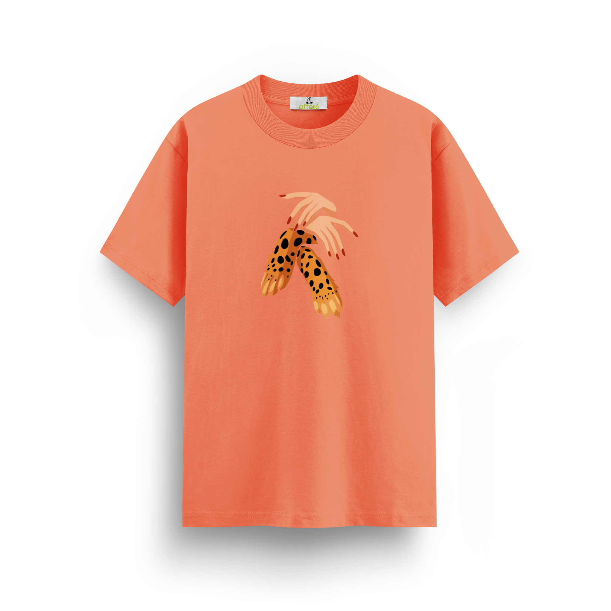 Woman and Leopard - Regular T-shirt