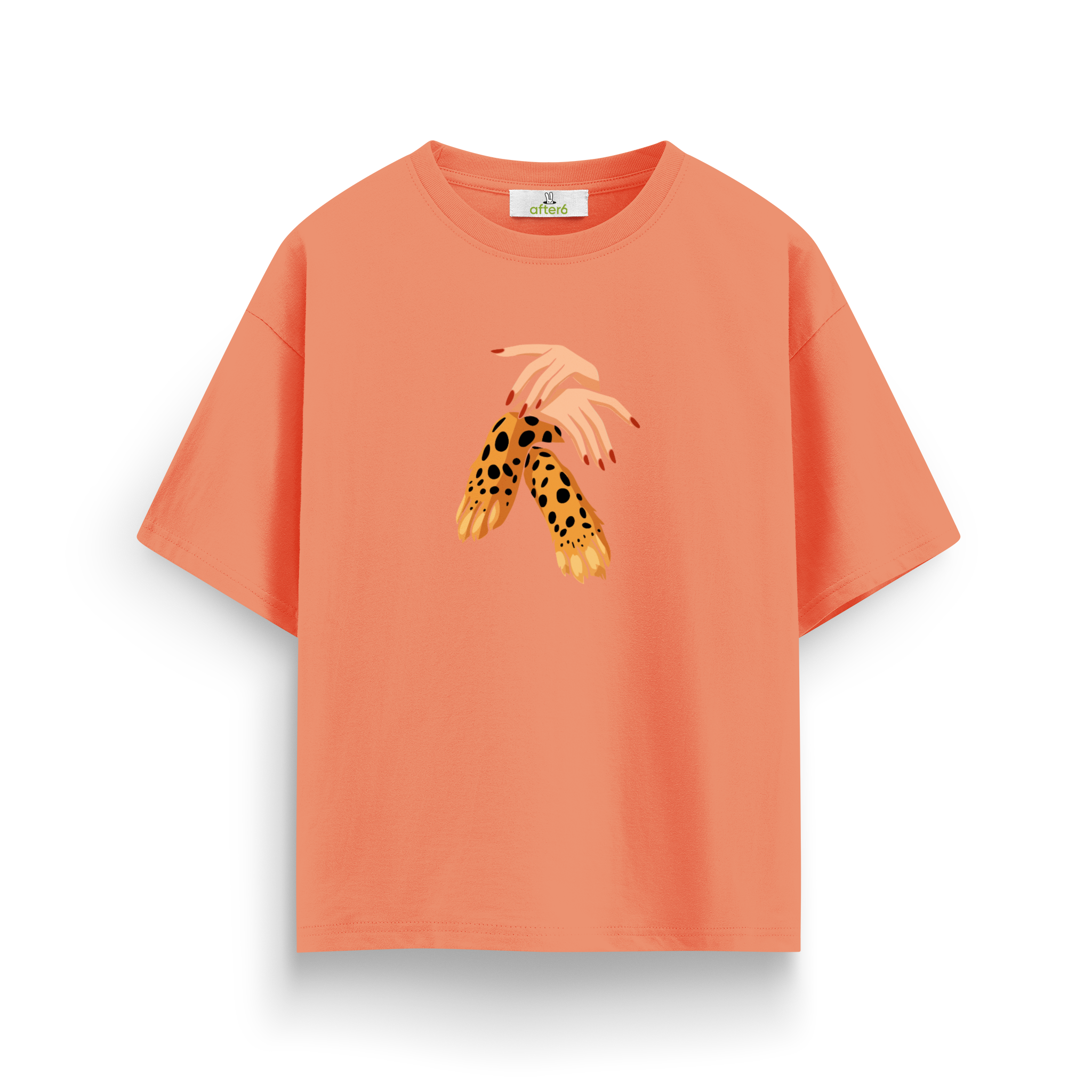 Woman and Leopard - Oversize T-Shirt