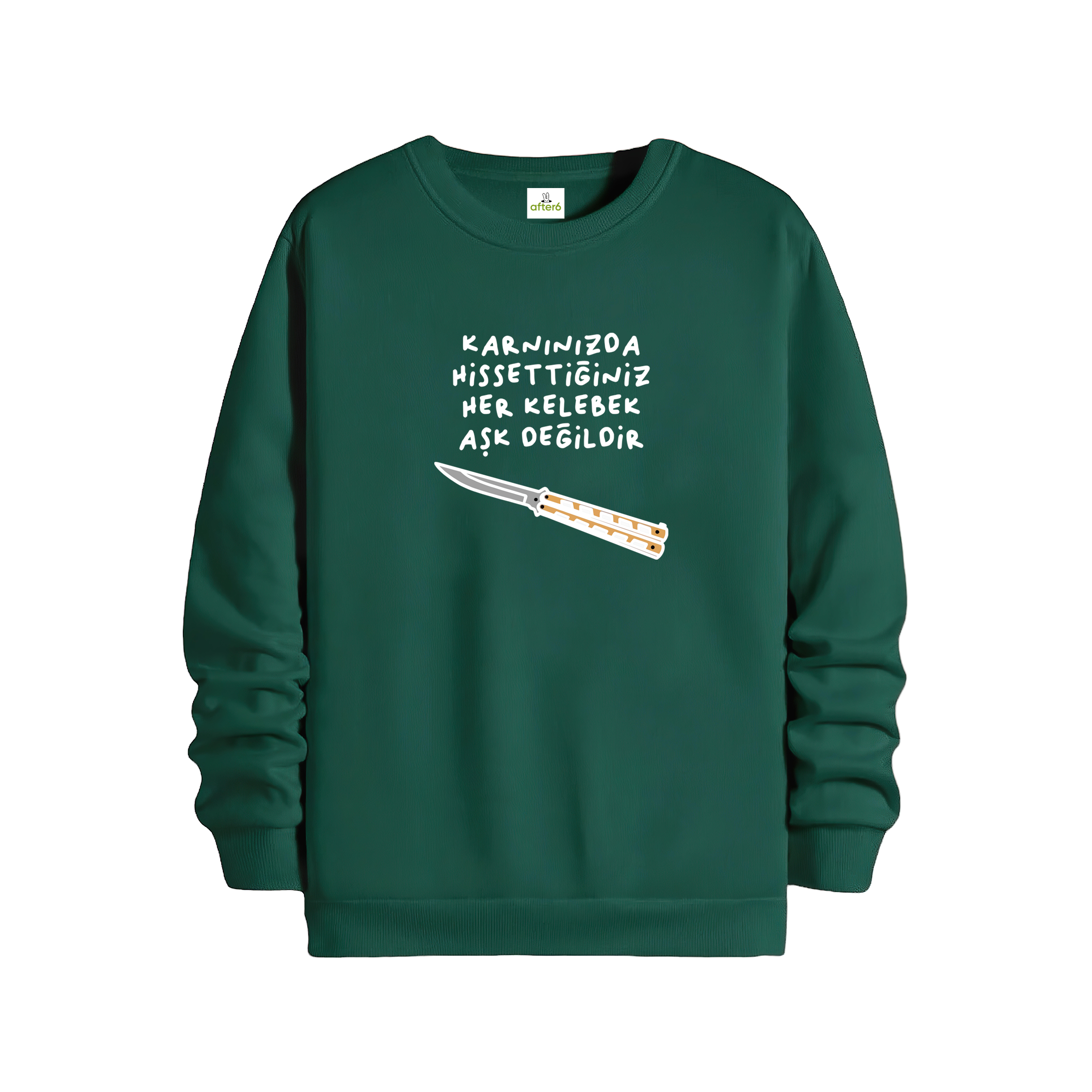 Her Kelebek Aşk Değildir - Regular Sweatshirt