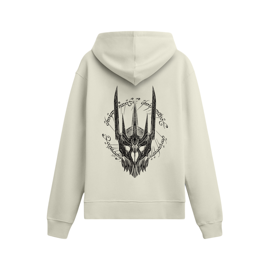 Sauron Oversize Hoodie Ekru, sırt baskı – After6