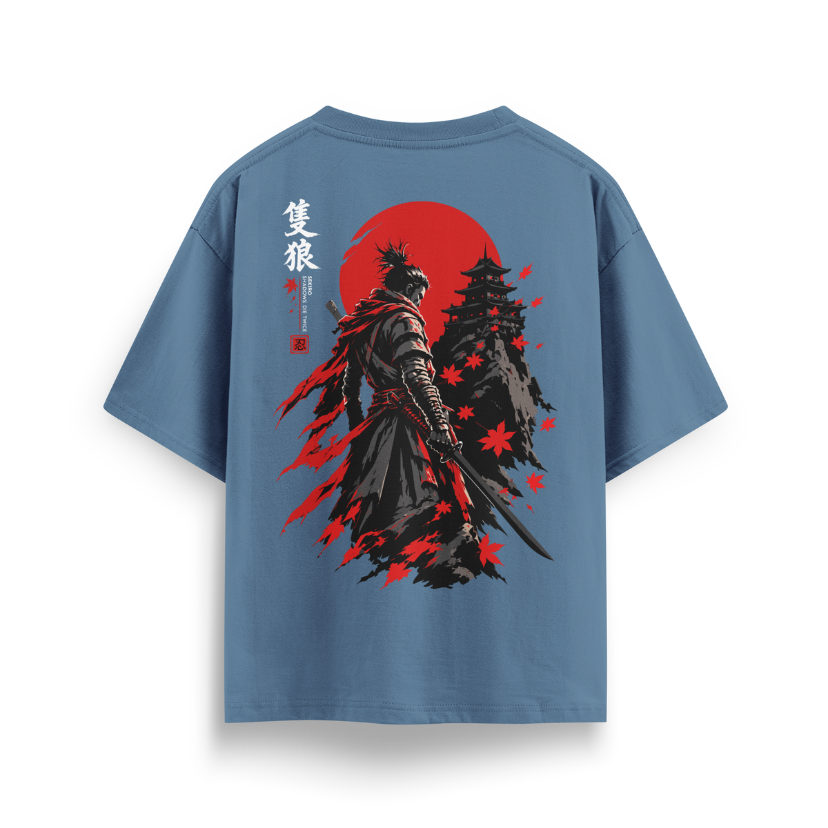 Sekiro - Oversize T-Shirt Antrasit Mavi ARKA
