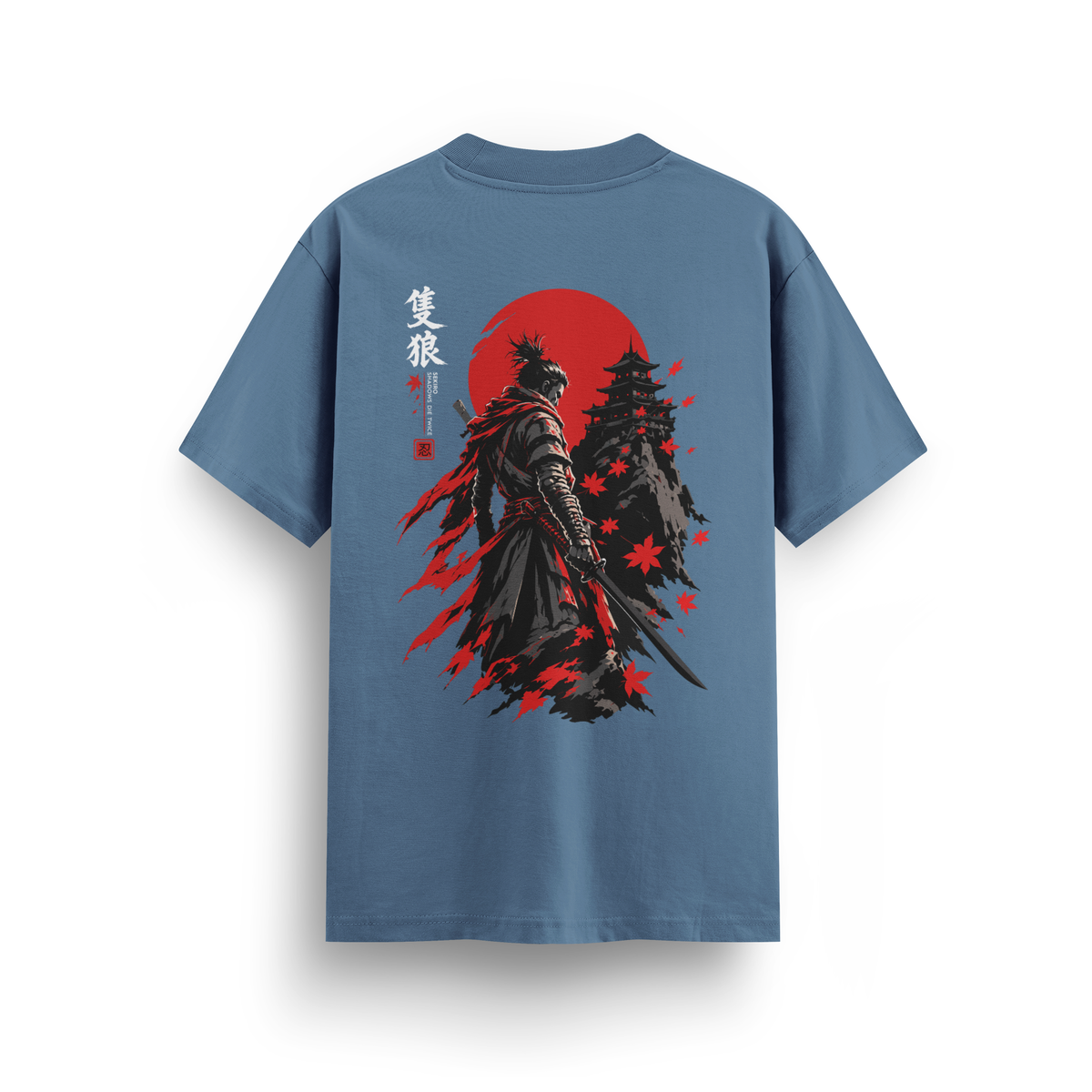 Sekiro - Regular T-shirt Antrasit Mavi ARKA