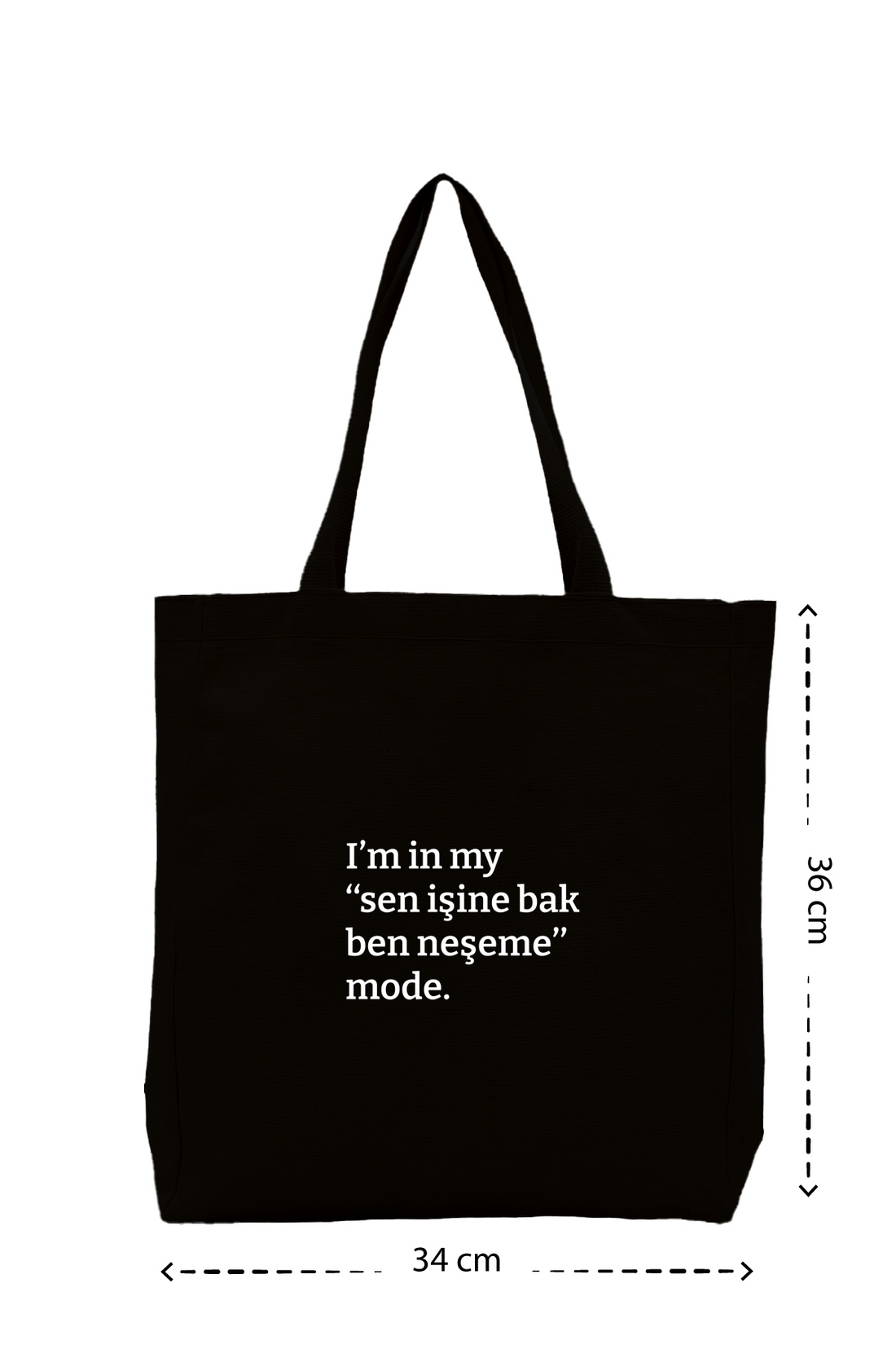 Sen işine bak ben neşeme - Kanvas Çanta