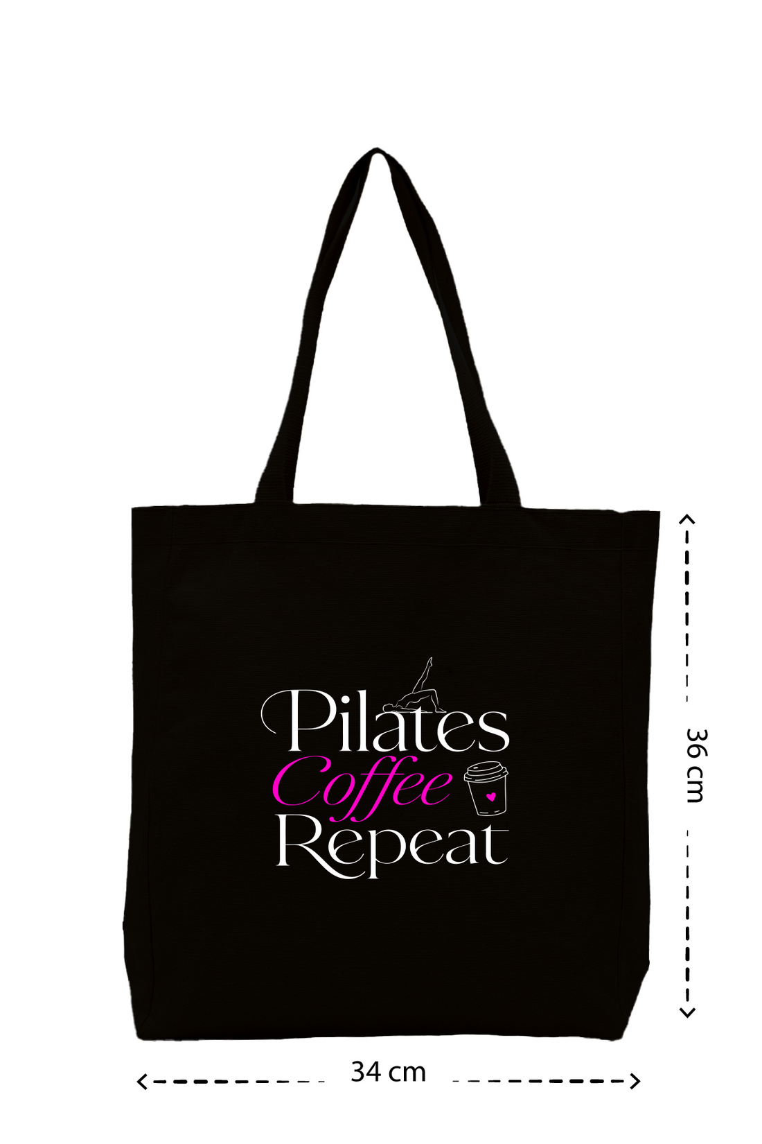 Pilates Coffee Repeat - Kanvas Çanta