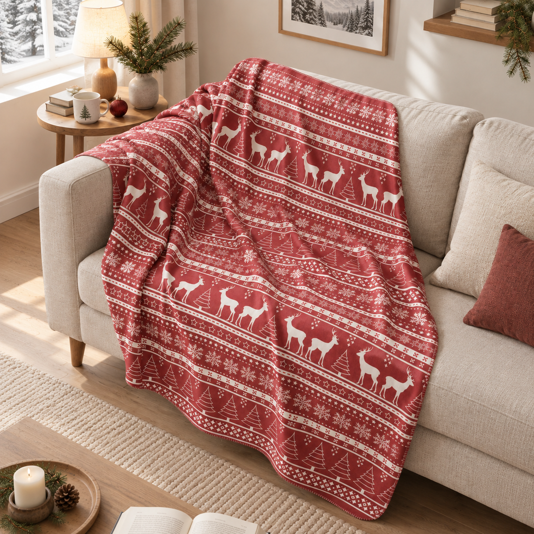 Red Santa Polar Tv Battaniyesi — Ev sahnesi