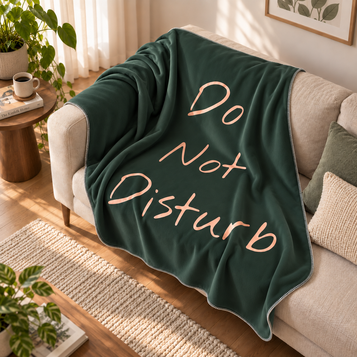Do Not Disturb Green Polar Tv Battaniyesi — aynı ortamda çapraz görünüm