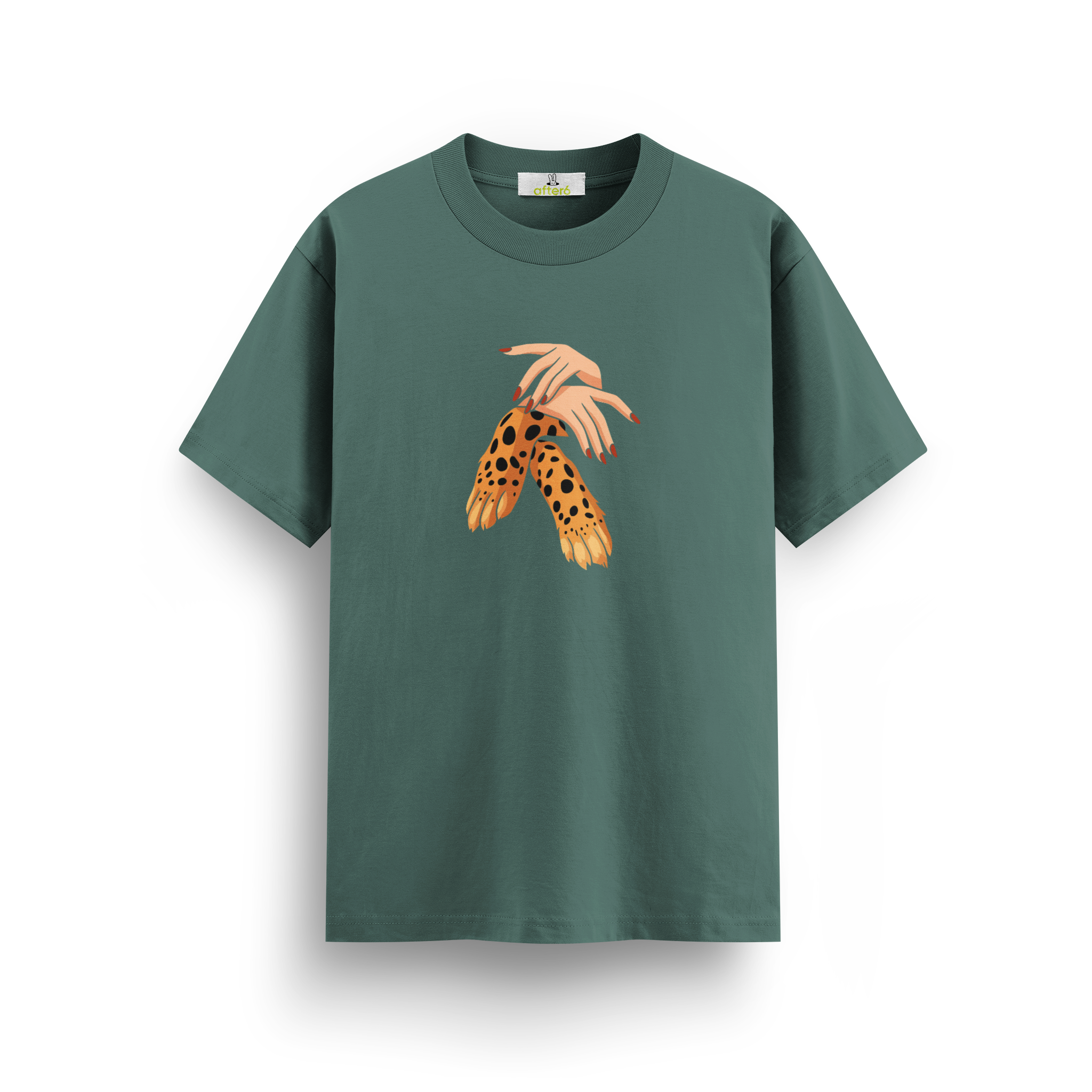 Woman and Leopard - Regular T-shirt