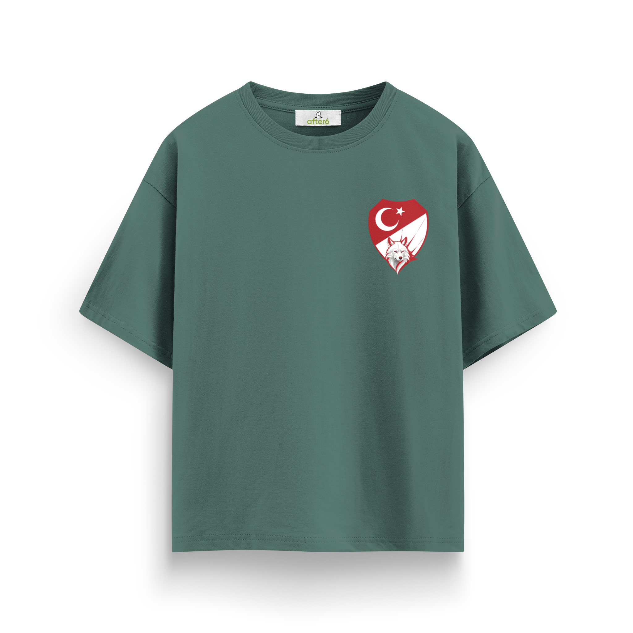 Kırmızı Beyaz - Oversize T-Shirt