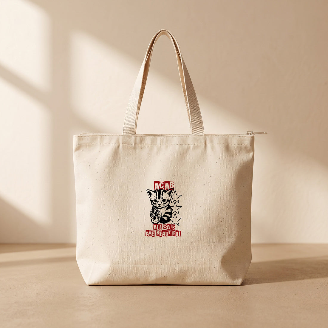 Acab - Fermuarlı Tote Bag