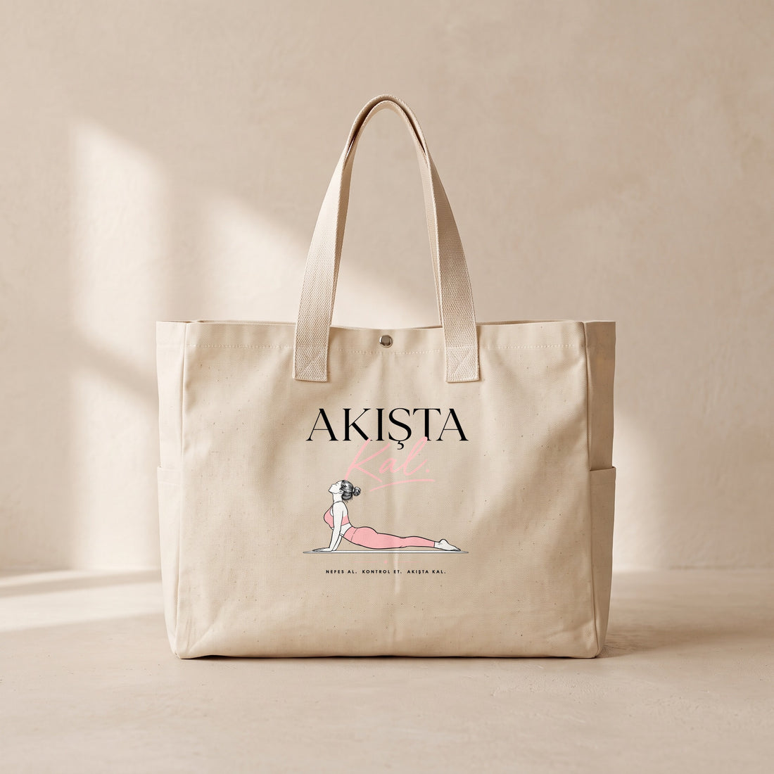 Akışta Kal - Çıtçıtlı Tote Bag