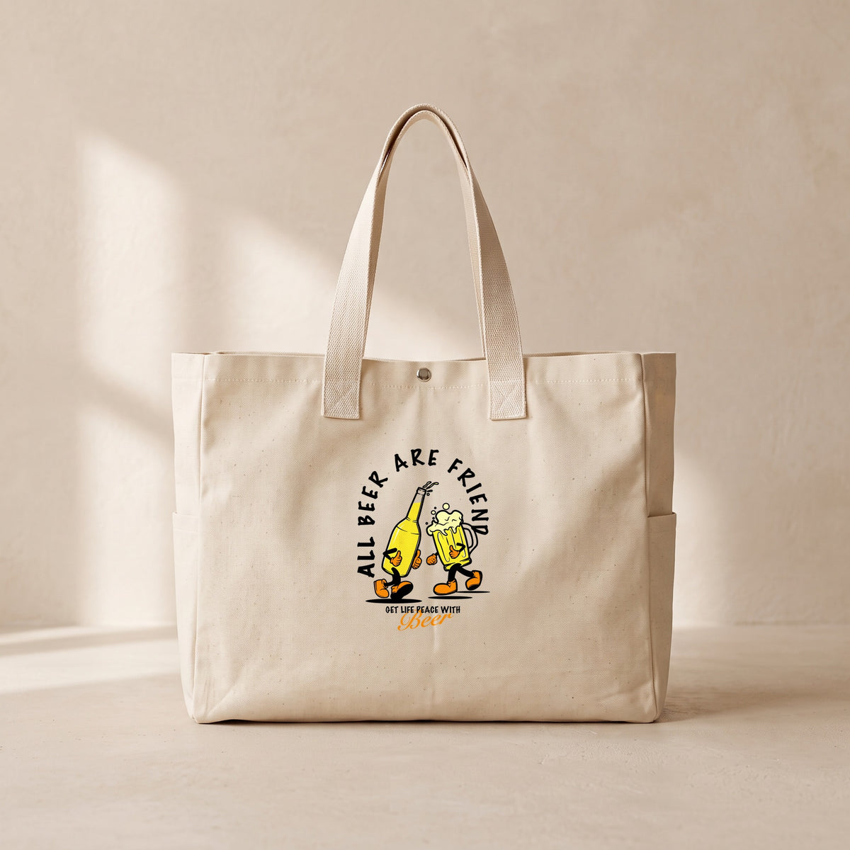 All Beer - Çıtçıtlı Tote Bag