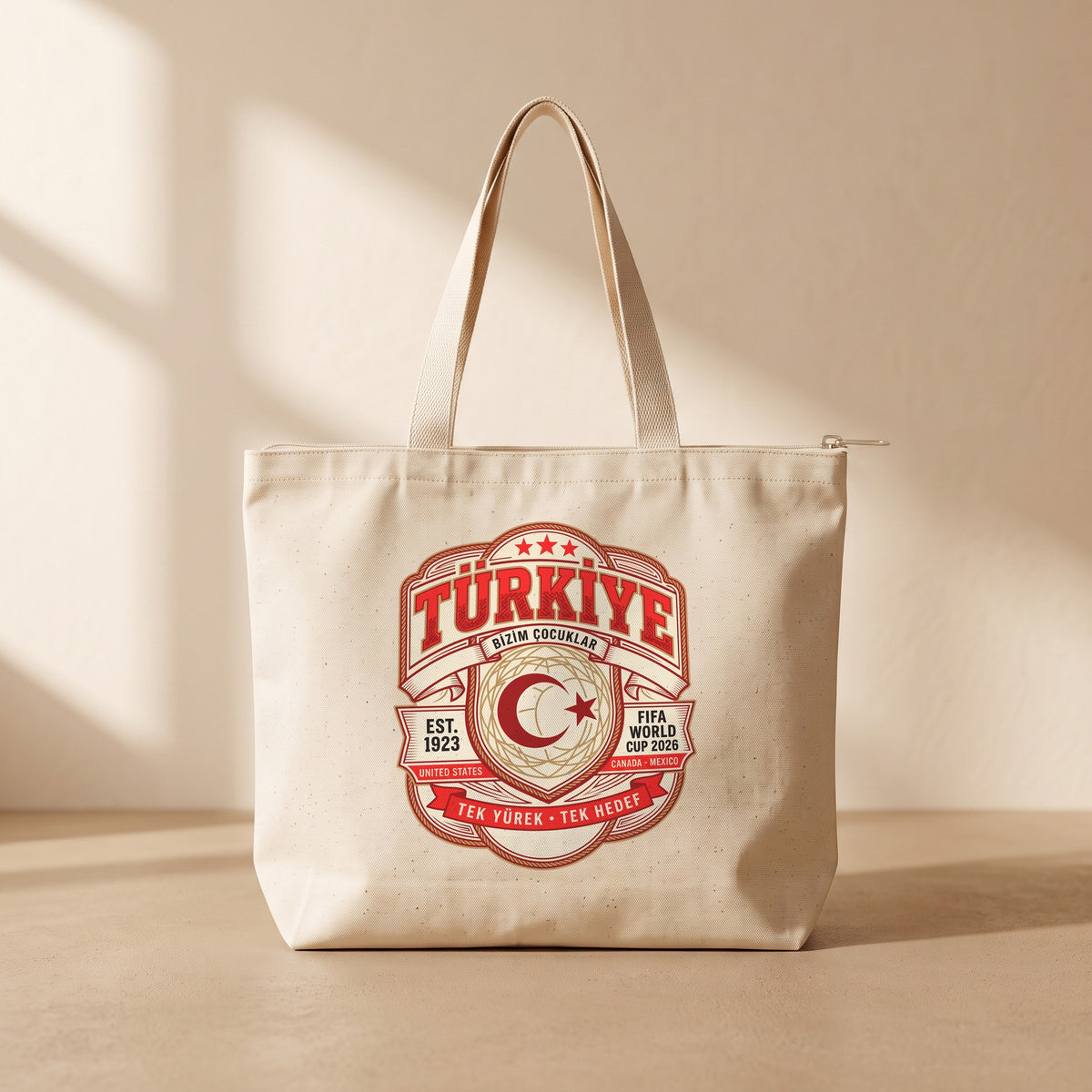 Anatolian Crest - Fermuarlı Tote Bag