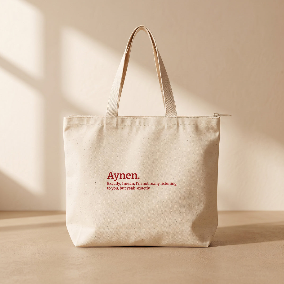 Aynen - Fermuarlı Tote Bag