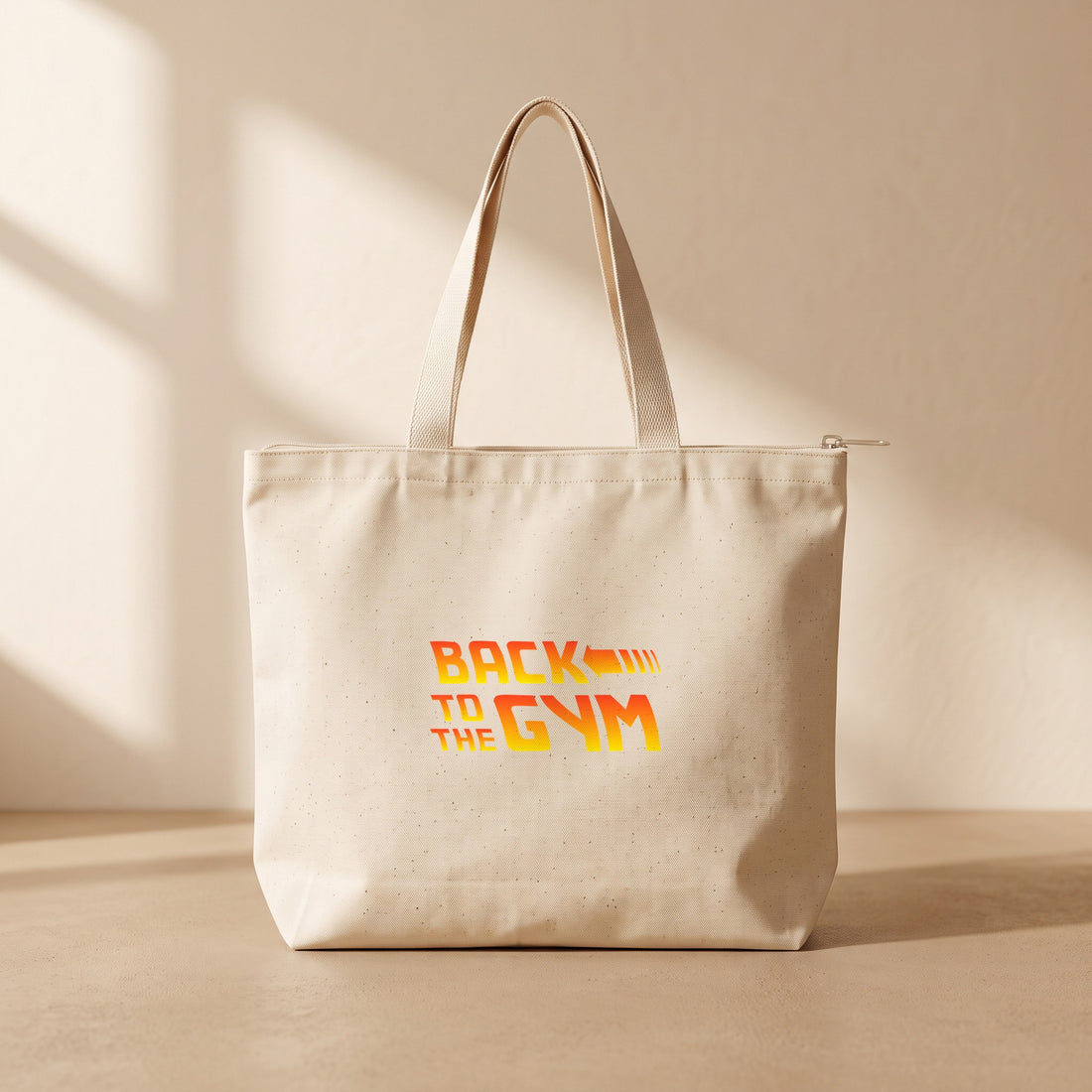 Back To the gym - Fermuarlı Tote Bag