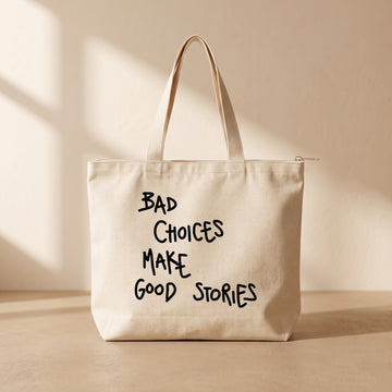 Bad Choices - Fermuarlı Tote Bag