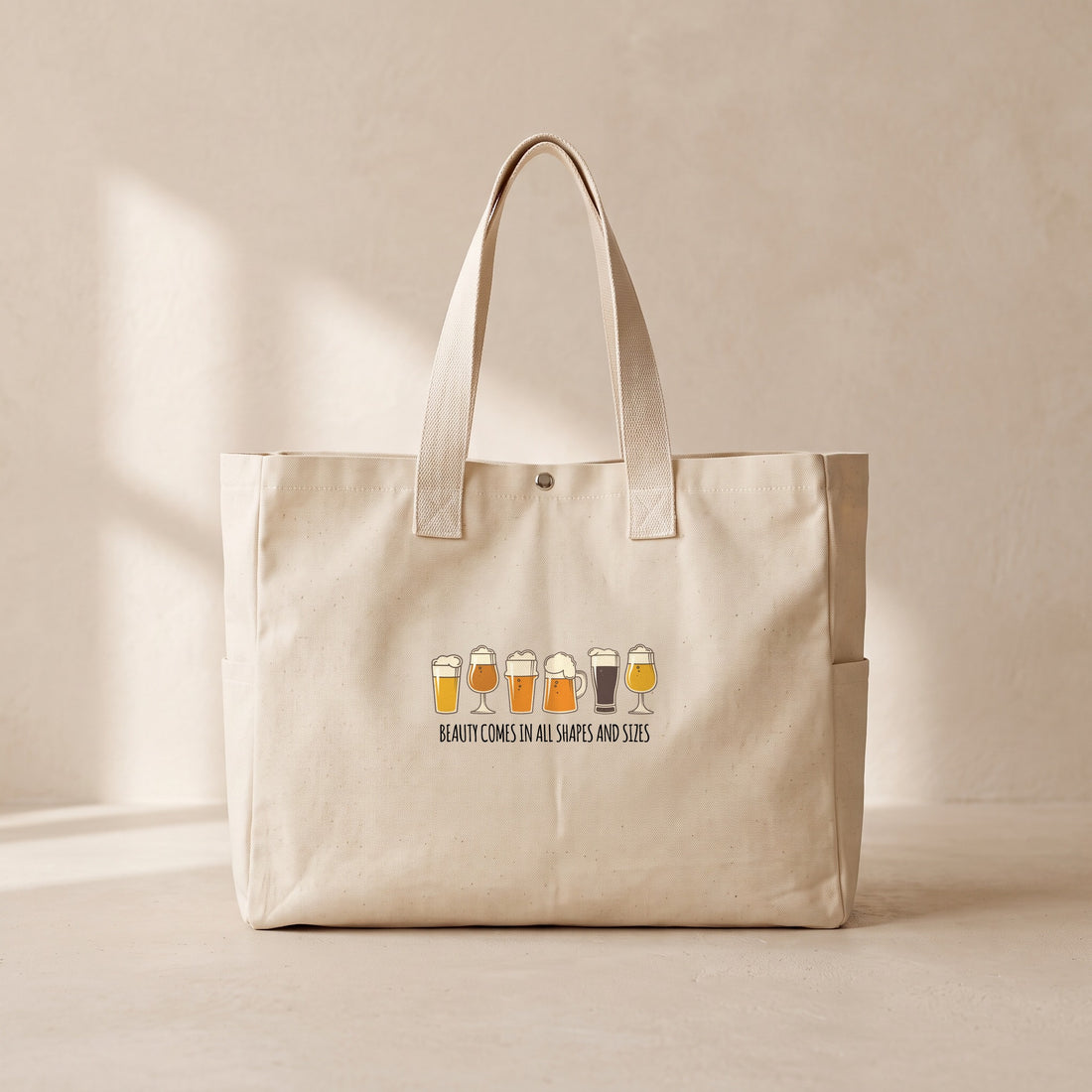 Beauty Comes All In Shapes - Çıtçıtlı Tote Bag
