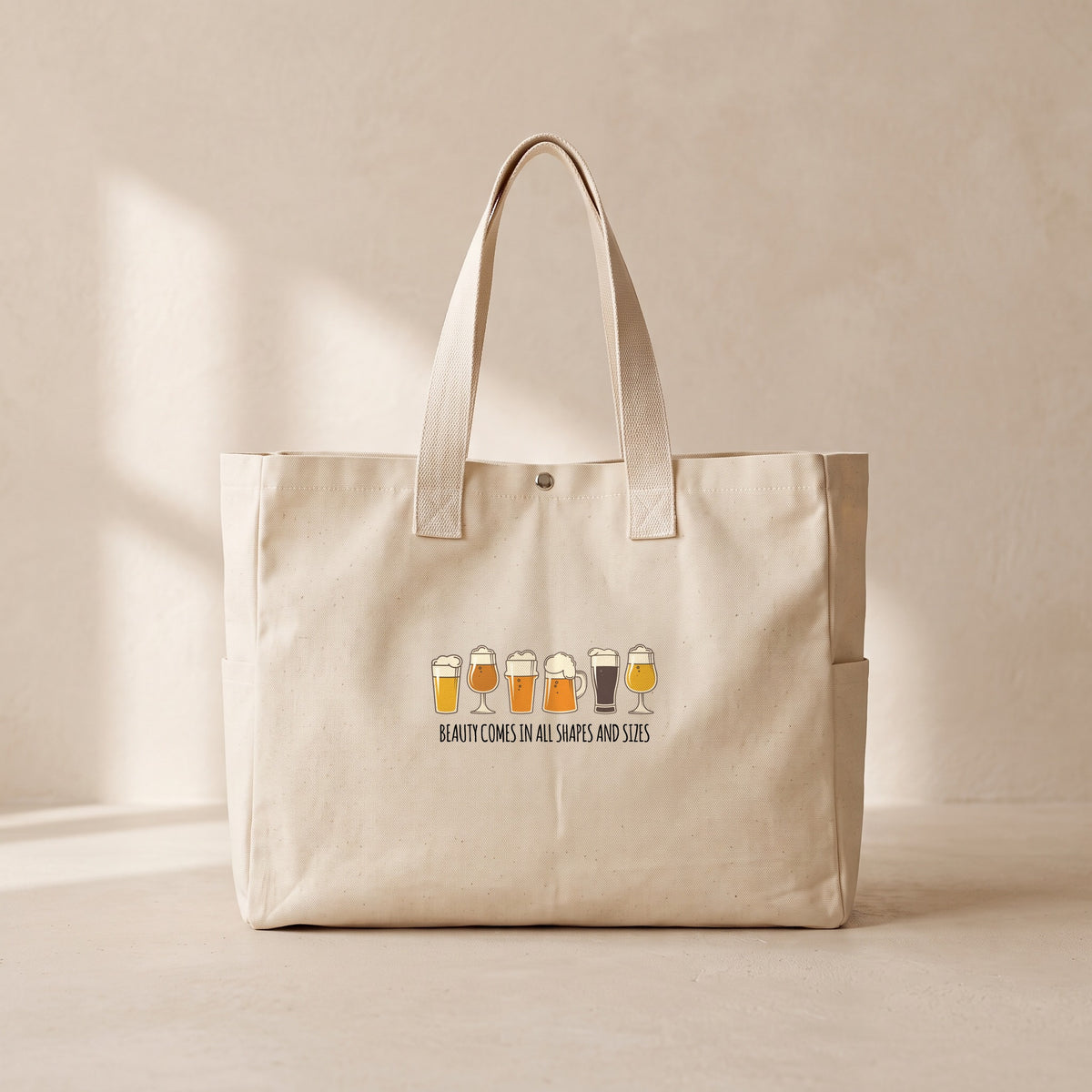 Beauty Comes All In Shapes - Çıtçıtlı Tote Bag