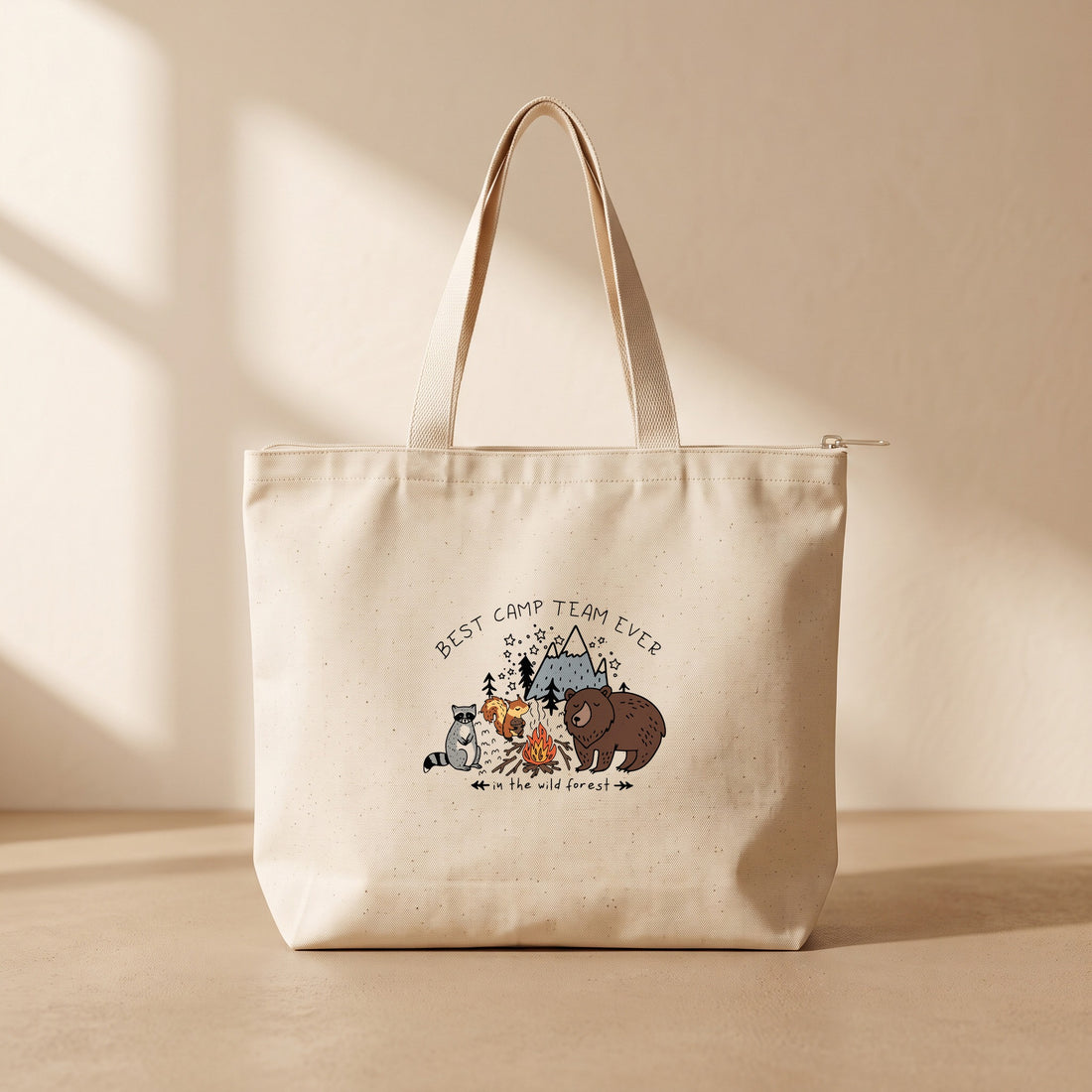 Best Camp Team Ever - Fermuarlı Tote Bag