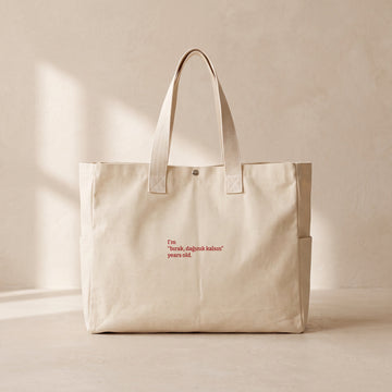 Bırak dağınık kalsın - Çıtçıtlı Tote Bag