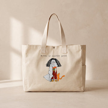 Birkaç yıl uyumam gerek - Çıtçıtlı Tote Bag
